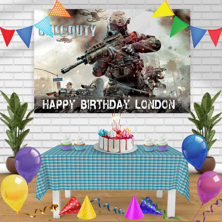 Call of Duty Birthday Banner Personalized Party Backdrop Decoration