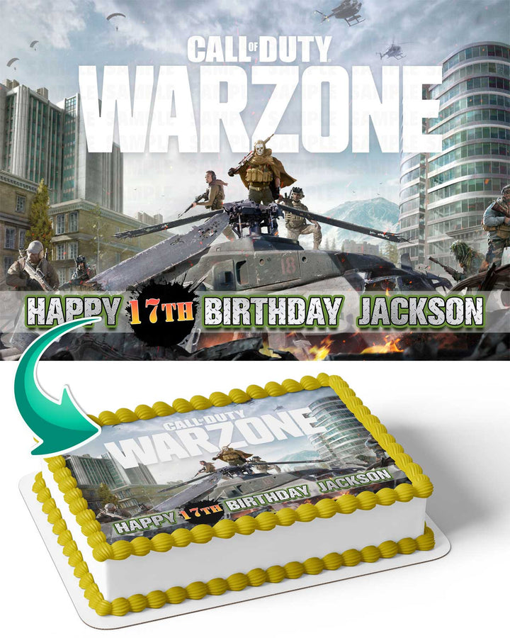 Call of duty War Zone Edible Cake Toppers
