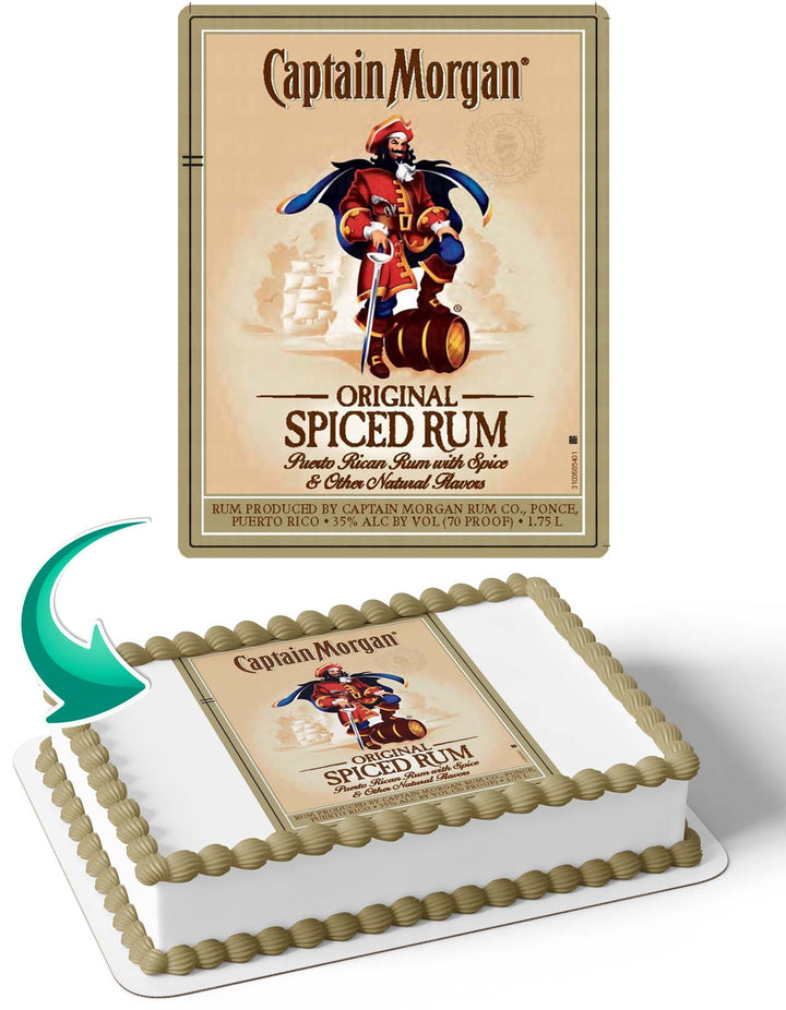 Captain Morgan Spiced Rum Edible Cake Toppers