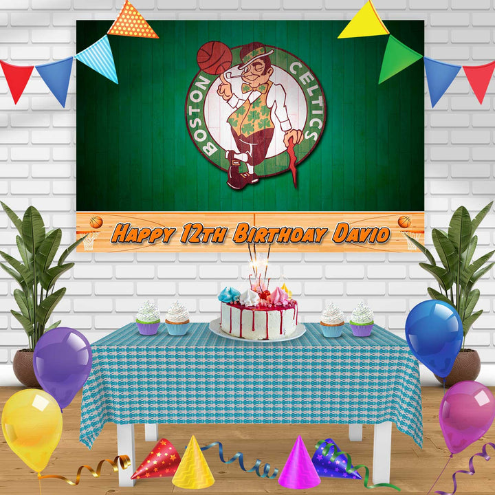 CELTICS Birthday Banner Personalized Party Backdrop Decoration