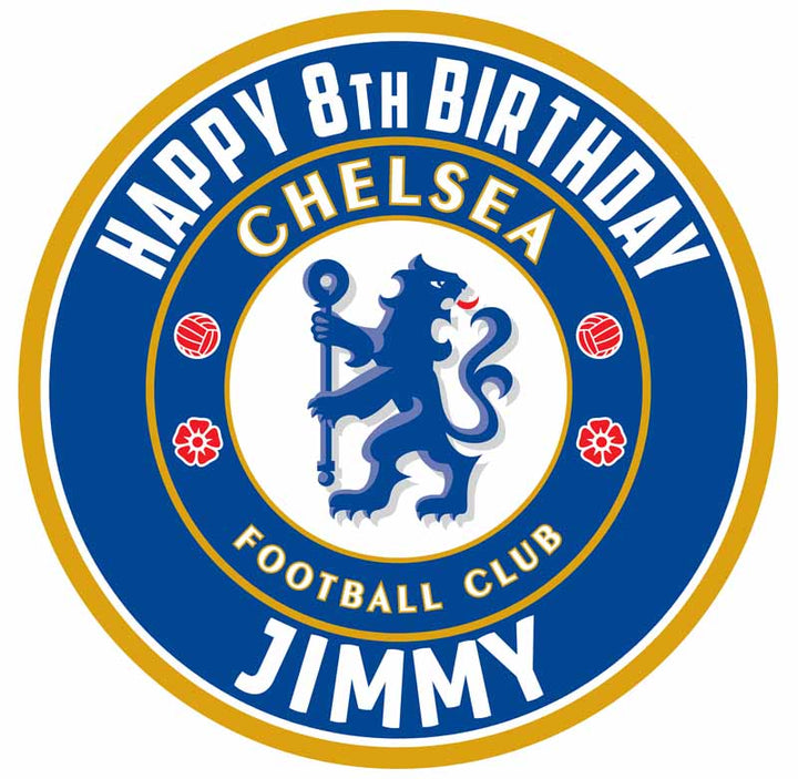 Chelsea FC Edible Cake Toppers Round