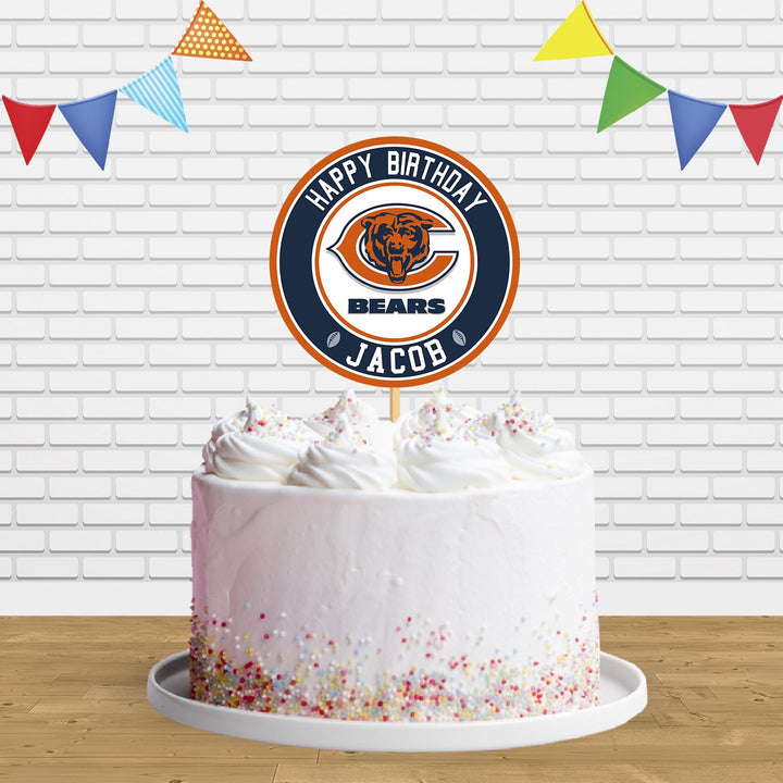 Chicago Bears Cake Topper Centerpiece Birthday Party Decorations