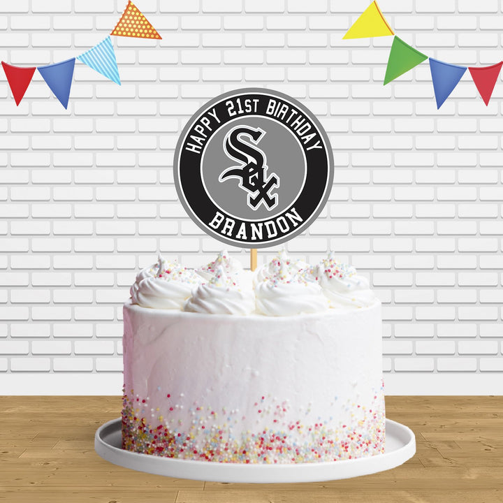 Chicago White Sox Cake Topper Centerpiece Birthday Party Decorations
