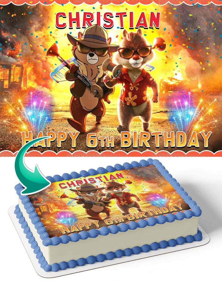 Chip and Dale Rescue Rangers CD Edible Cake Toppers