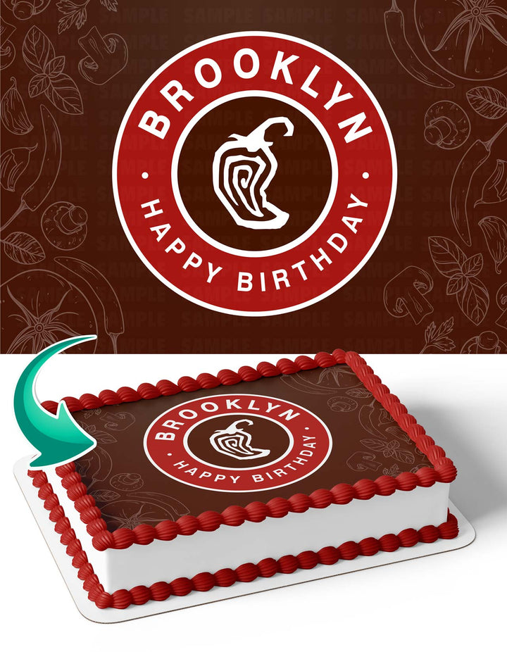 Chipotle Mexican Grill Edible Cake Toppers