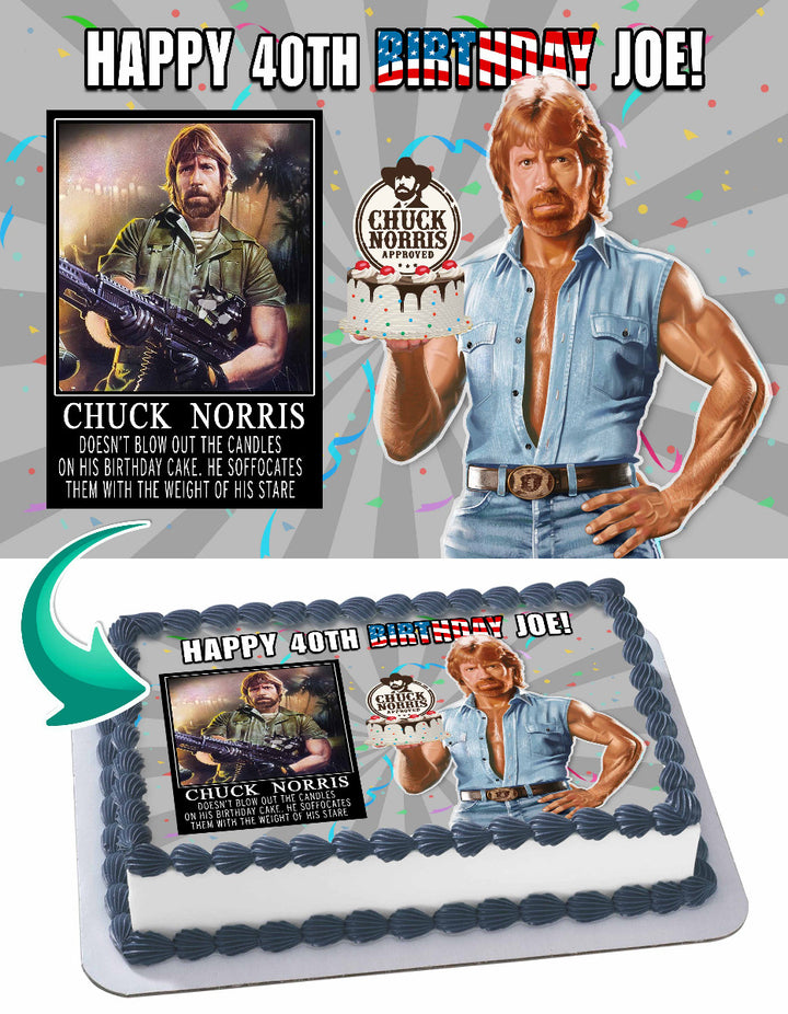 Chuck Norris Edible Cake Toppers