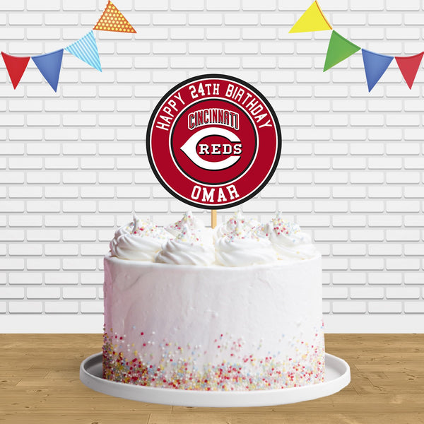 Cincinnati Reds Cake Topper Centerpiece Birthday Party Decorations