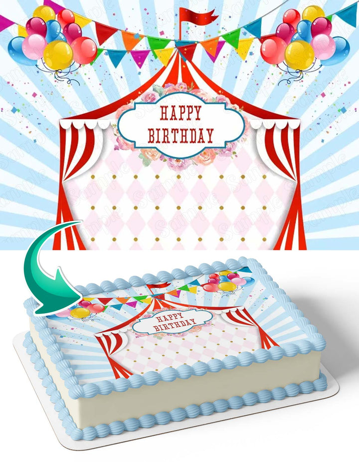 Circus Kids Cute Edible Cake Toppers