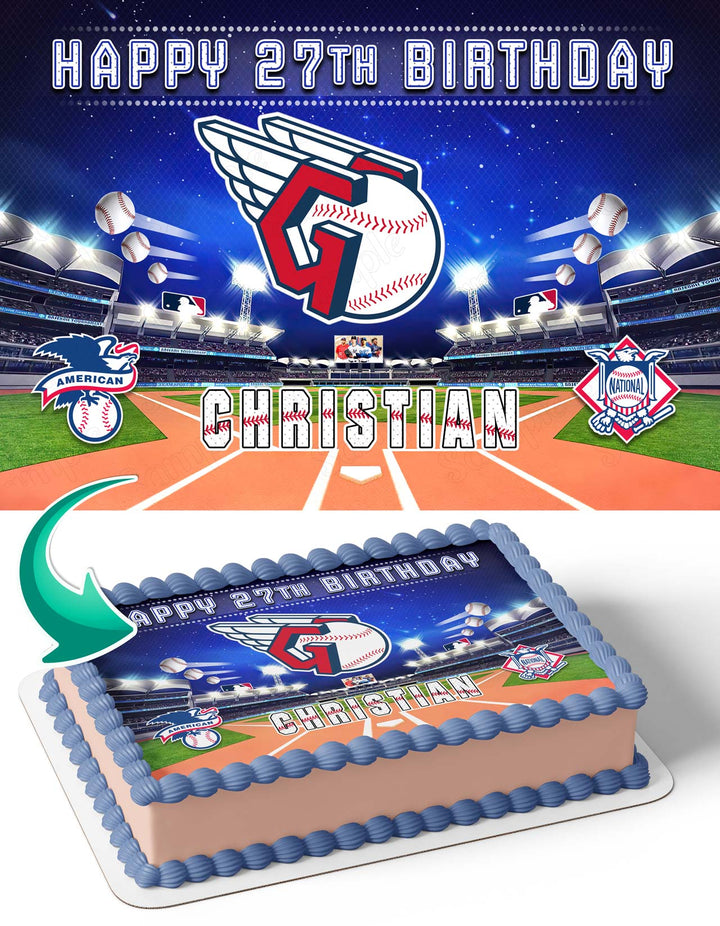 Cleveland Guardians Baseball Edible Cake Toppers
