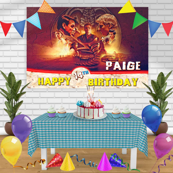 Cobra Kai Birthday Banner Personalized Party Backdrop Decoration