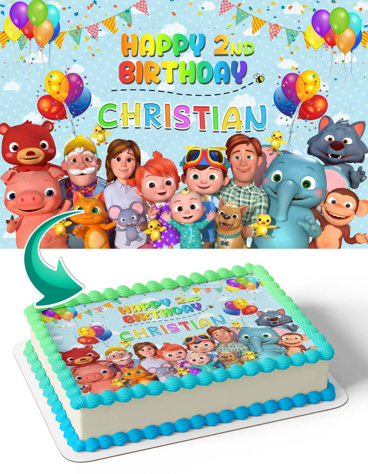 Cocomelon Family Kids Baby Edible Cake Toppers