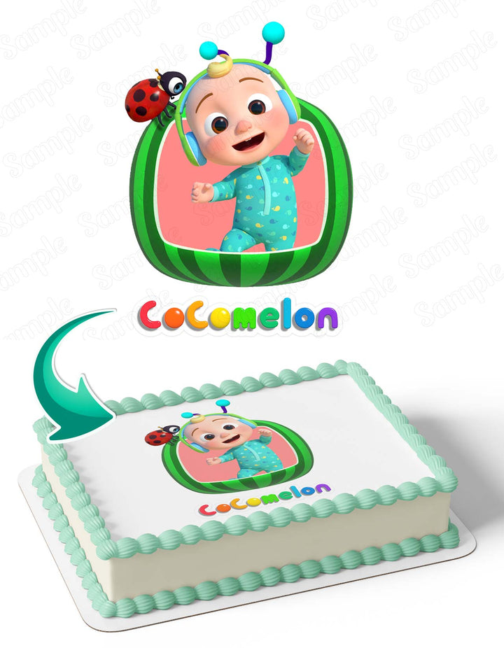 Cocomelon Kid Logo Deco Edible Cake Toppers