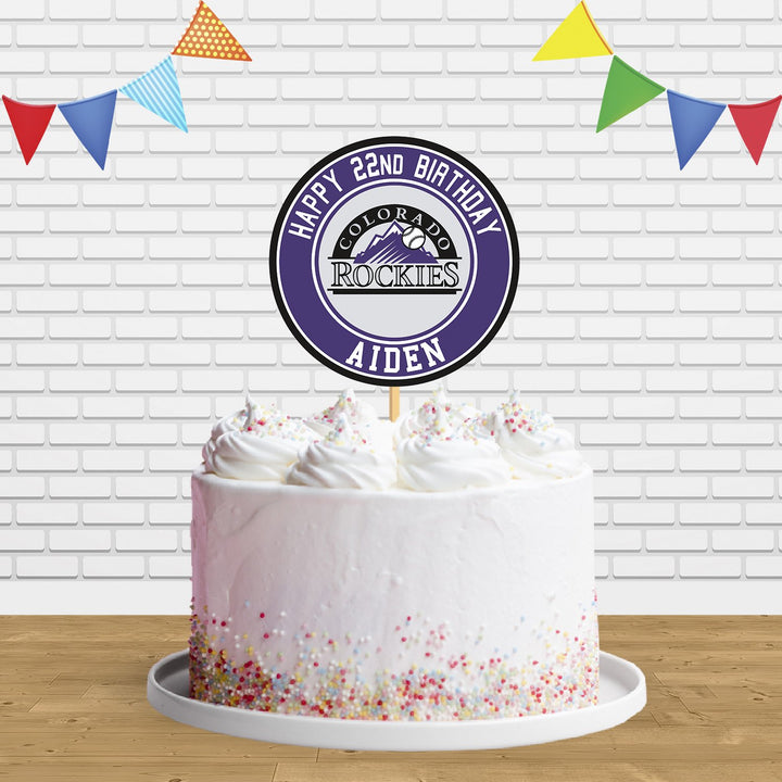 Colorado Rockies Cake Topper Centerpiece Birthday Party Decorations