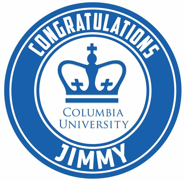 Columbia University Edible Cake Toppers Round