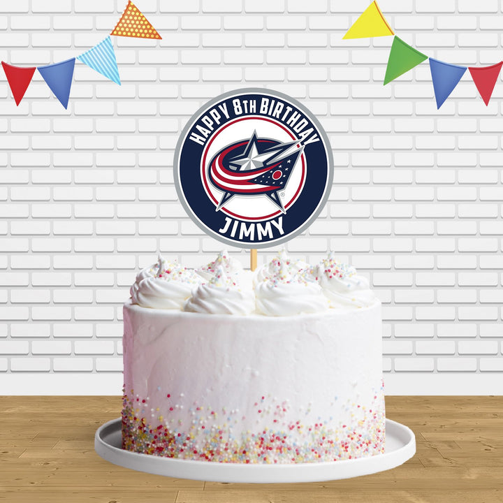 Columbus Blue Jackets Cake Topper Centerpiece Birthday Party Decorations
