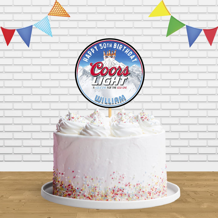 Coors Light Cake Topper Centerpiece Birthday Party Decorations