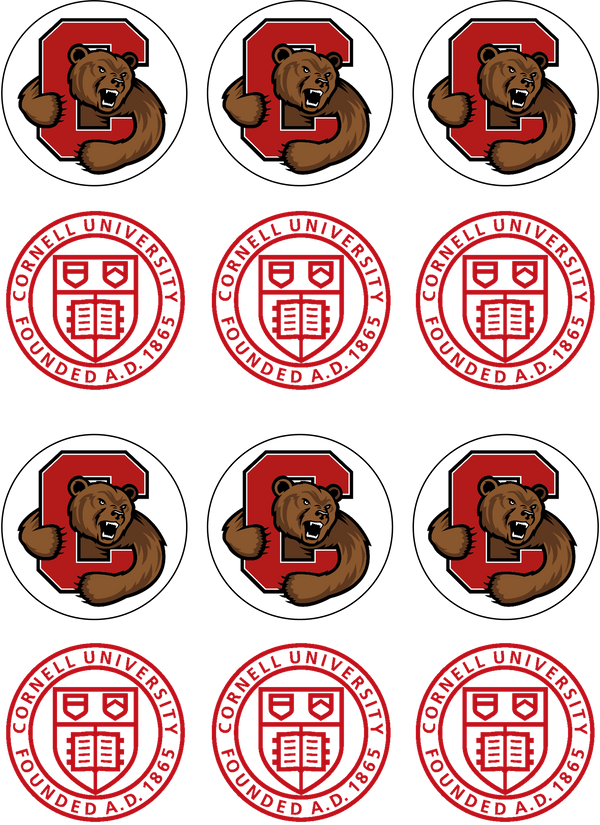 cornell toppers Edible Cupcake Toppers