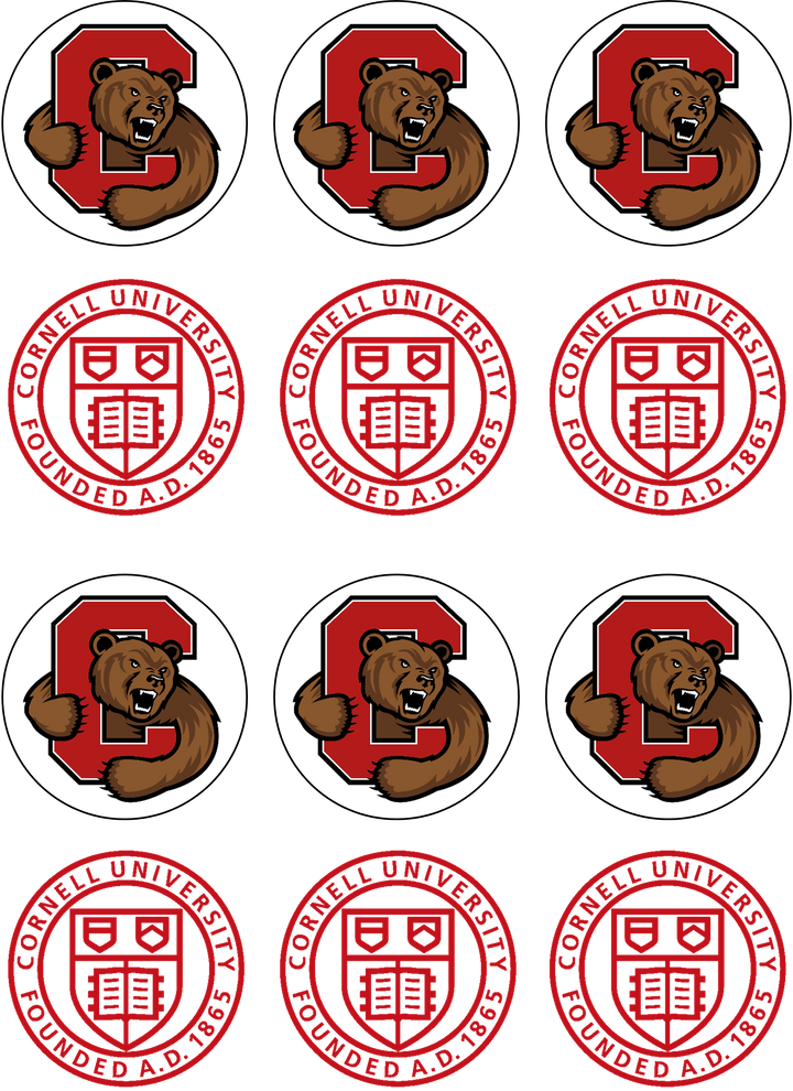 cornell toppers Edible Cupcake Toppers