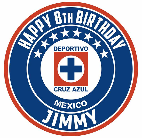 Cruz Azul Edible Cake Toppers Round