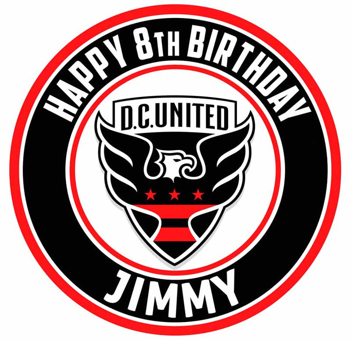DC United Edible Cake Toppers Round