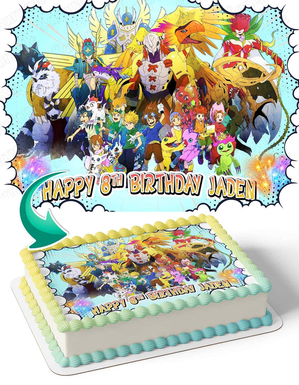 Digimon Kids Edible Cake Toppers