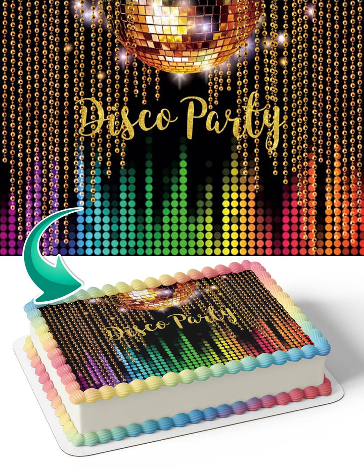 Disco Dance Retro Party Edible Cake Toppers
