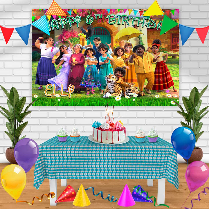 Disney Encanto Ka Birthday Banner Personalized Party Backdrop Decoration