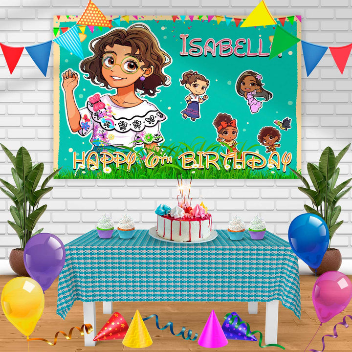 Disney Encanto Lp Birthday Banner Personalized Party Backdrop Decoration