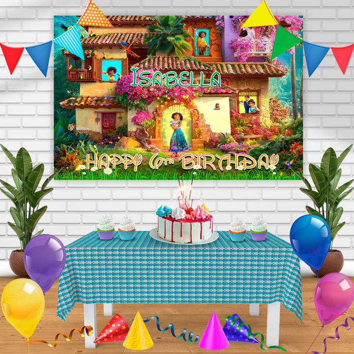 Disney Encanto Or Birthday Banner Personalized Party Backdrop Decoration
