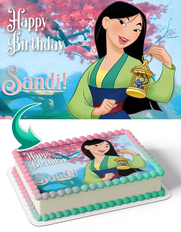 Disney Mulan Girl Princess Edible Cake Toppers