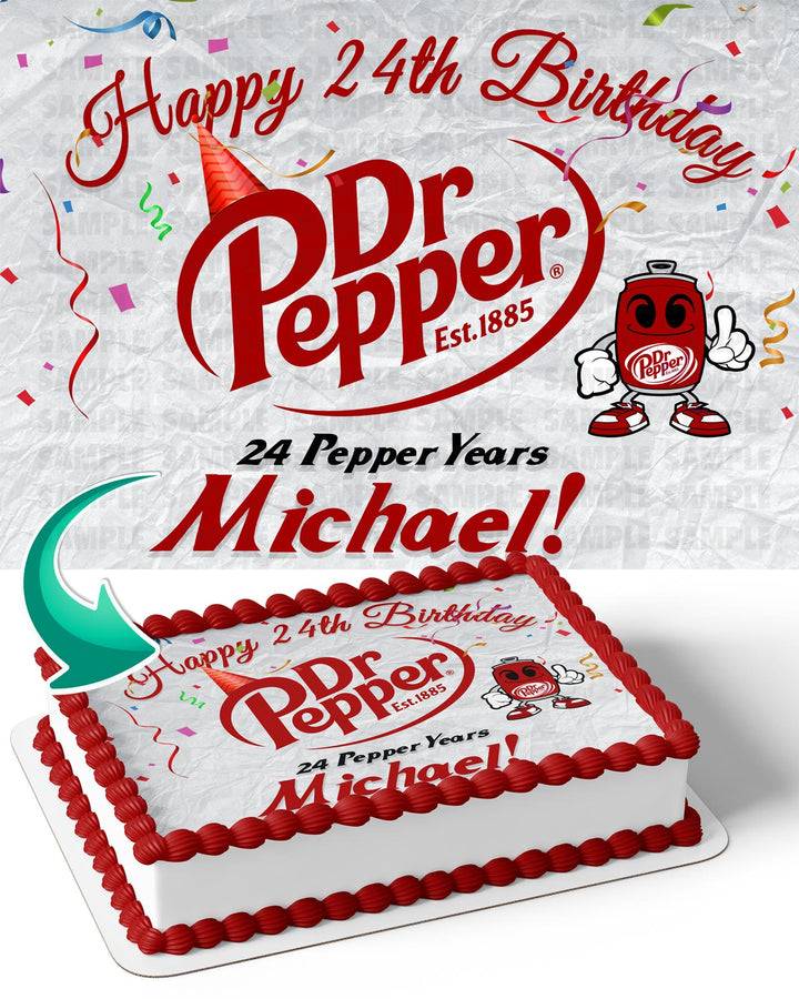 Dr Pepper Edible Cake Toppers