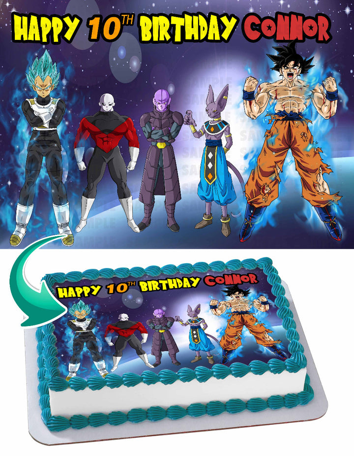 Dragon Ball Super Goku Vegeta 2 Edible Cake Toppers