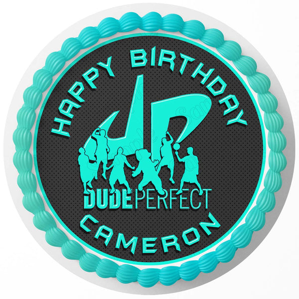 Dude Perfect RD Edible Cake Toppers Round