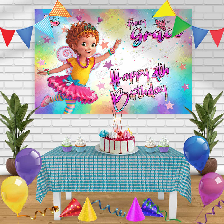 Fancy Nancy Birthday Banner Personalized Party Backdrop Decoration
