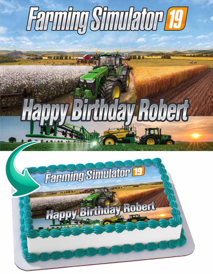 Farming Simulator Edible Cake Toppers