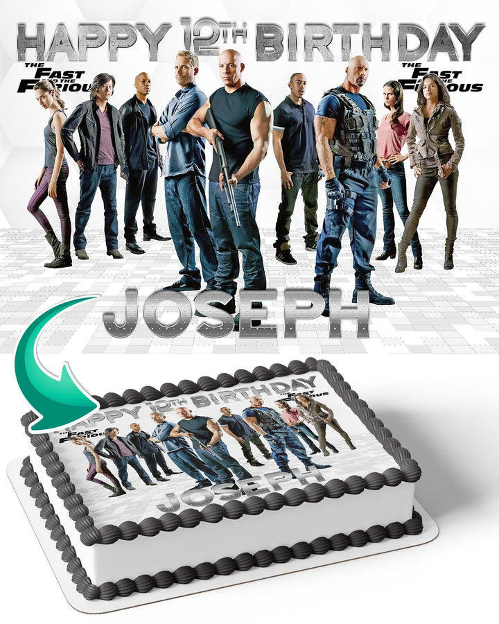 FastFurious Edible Cake Toppers