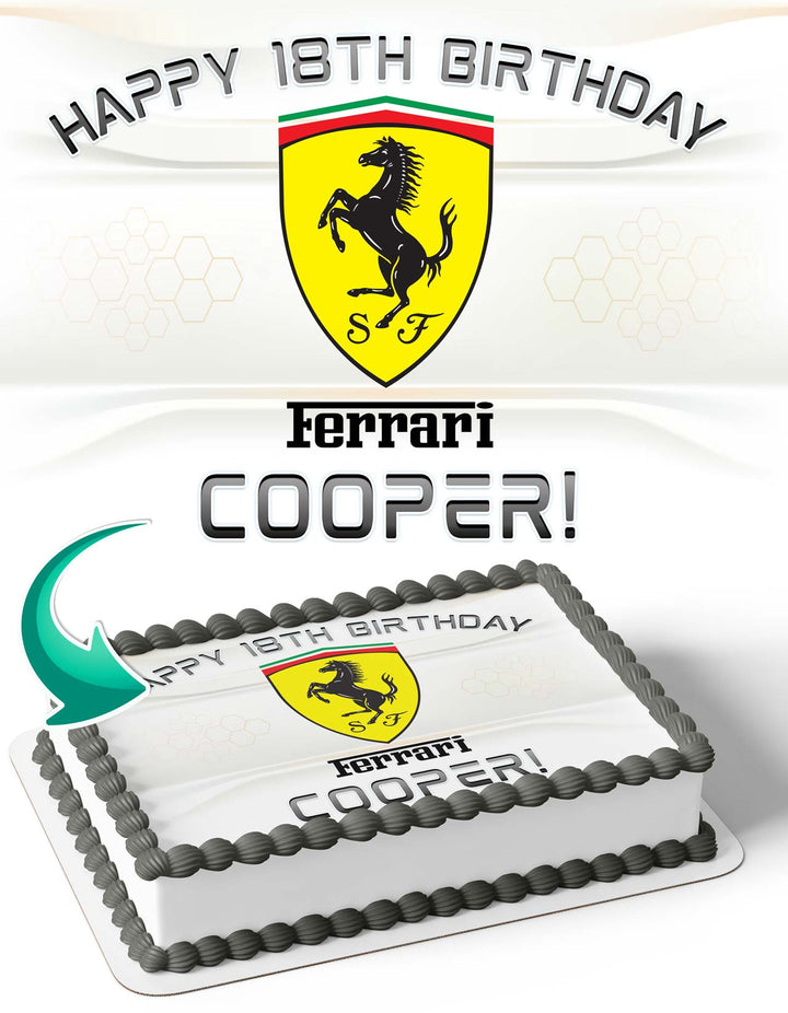 Ferrari Edible Cake Toppers