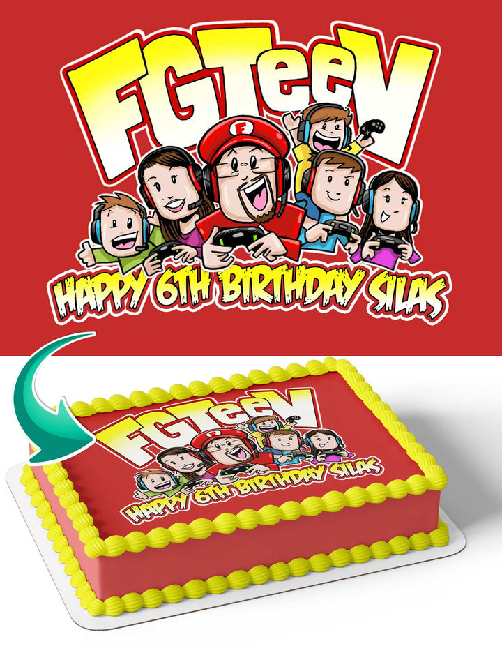 FGTeeV Game Edible Cake Toppers