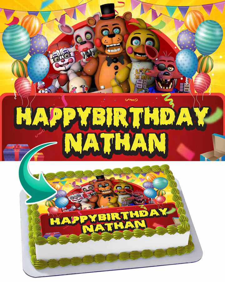 Five Nights at Freddy FNAF Edible Cake Toppers