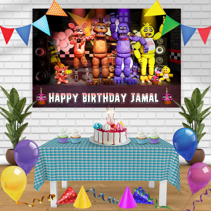 Five Nights at Freddys 3 Birthday Banner Personalized Party Backdrop Decoration