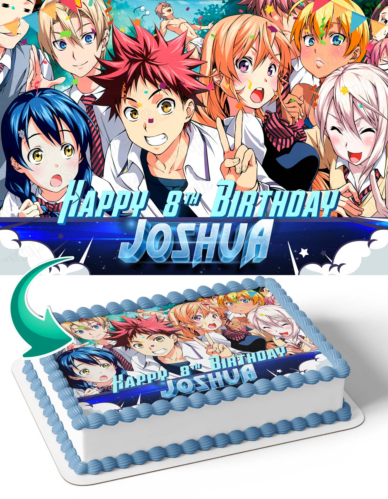 Food Wars Shokugeki no Soma Edible Cake Toppers – Ediblecakeimage