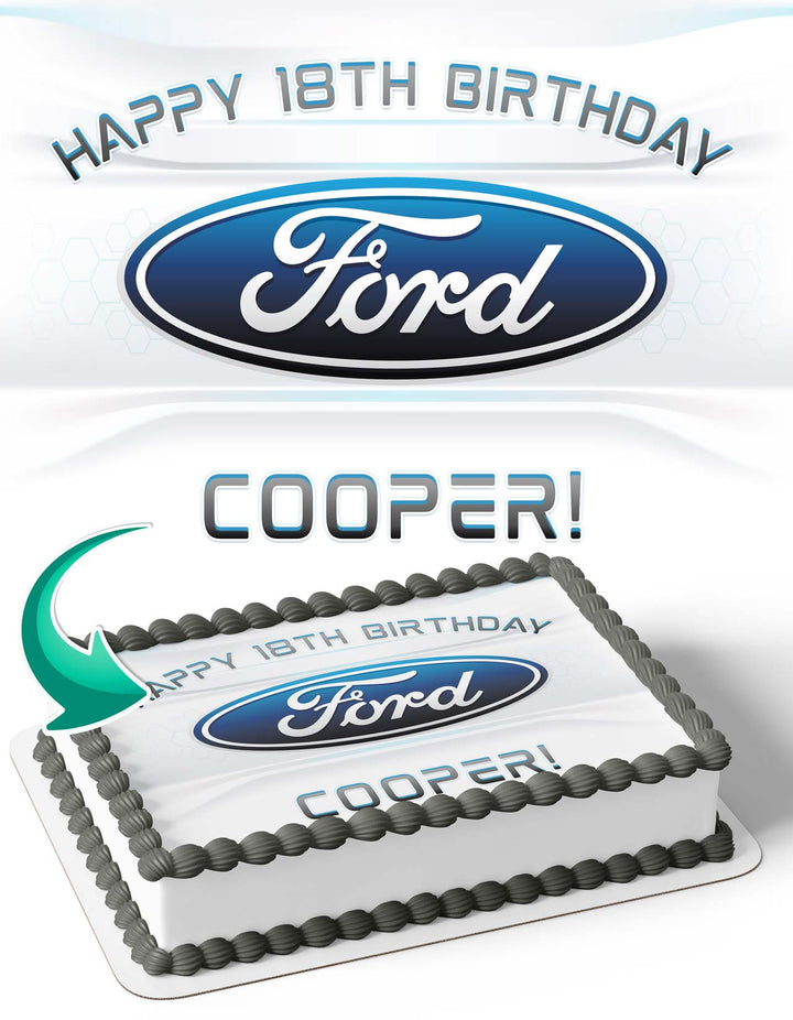 Ford Cars Edible Cake Toppers