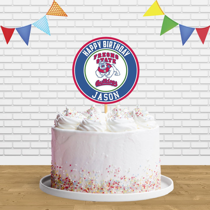 Fresno State Bulldogs Cake Topper Centerpiece Birthday Party Decorations