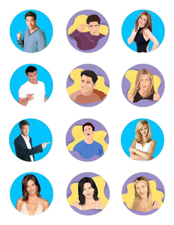 Friends Edible Cupcake Toppers