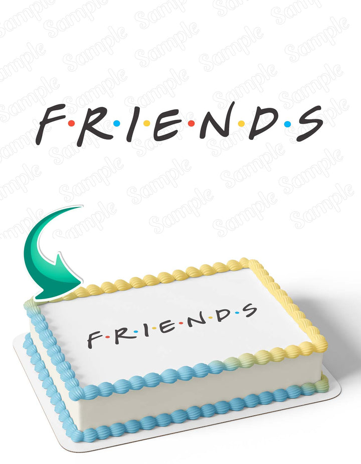 Friends Logo TV Series Edible Cake Toppers