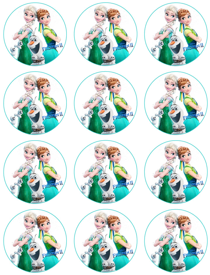 frozen 2 movie toppers Edible Cupcake Toppers