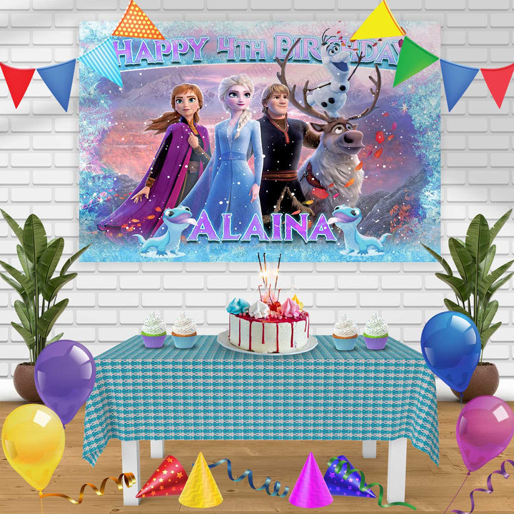 Frozen Birthday Banner Personalized Party Backdrop Decoration