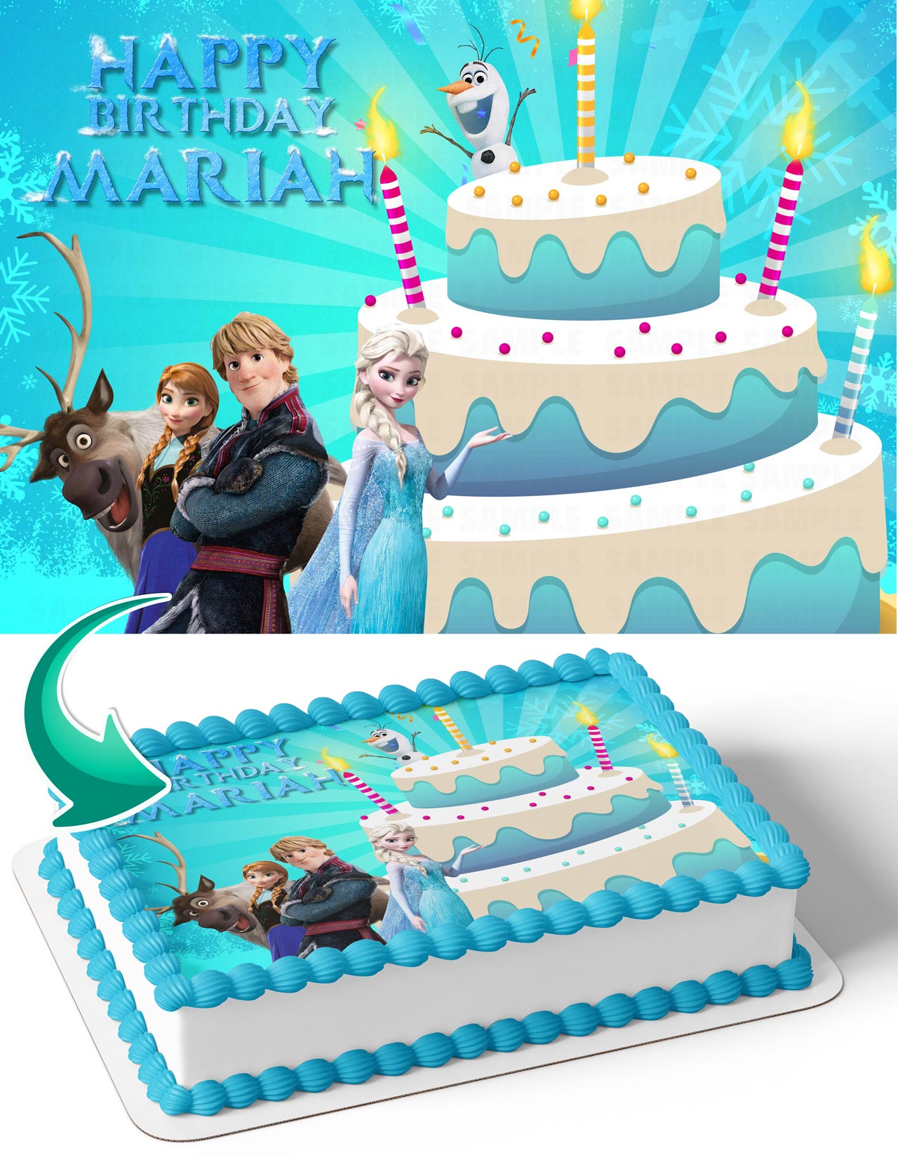 Frozen FZ Edible Cake Toppers – Ediblecakeimage