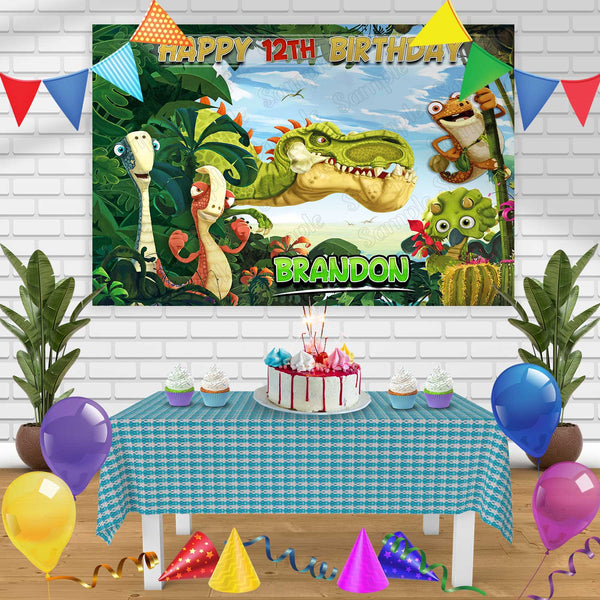 Gigantosaurus Birthday Banner Personalized Party Backdrop Decoration