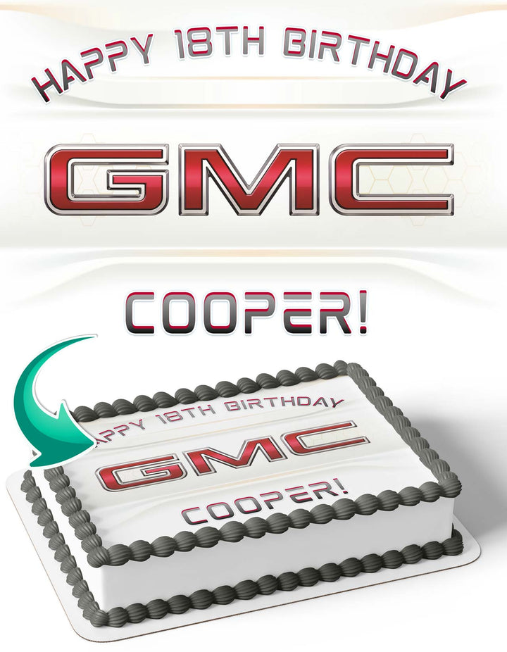 GMC General Motor Company Edible Cake Toppers